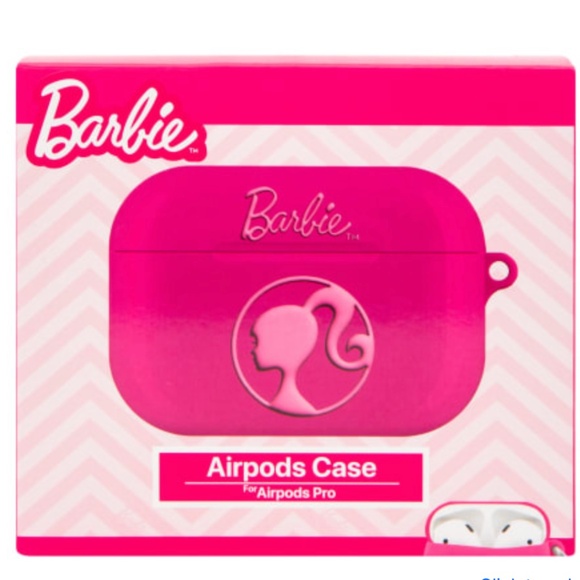 NWT! Mattel Barbie Apple AirPods PRO Case in Pink with Silver Tone Clip! - Picture 3 of 5